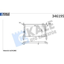 Radyatör Astra F 1.4ı-1.6ı Klimasız Mek 525×298X22 Al/pl/brz Kale Radyatör 1300112/ 90469375/ 1300154/ 1300140