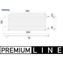 Klima Radyatörü Kondansatörü Opel Astra K 15>22 Mahle 39131676/ 39011385/ 13475956