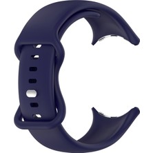 Caseonn Google Pixel Watch 5 45MM Kordon Esnek Spor Silikon Kayış Lacivert