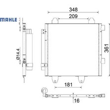 Klima Radyatörü Kondenseri P107 05>14 1.0i 12V-1.4HDI 05> C1 1.0i 12V-1.4HDI 05> Mahle 6455.EF/ 6455.EE