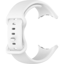 Caseonn Google Pixel Watch 4 41MM Kordon Esnek Spor Silikon Kayış Beyaz