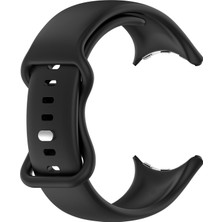 Caseonn Google Pixel Watch 5 45MM Kordon Esnek Spor Silikon Kayış Siyah