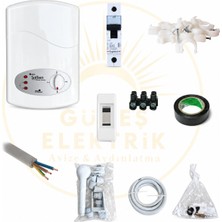 Ihlas Aura Basic Yeni Model Banyo Şofbeni 105A6 Moedli Kablolu Set Montaja Hazır Paket 5mt Kablolu
