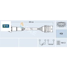Oksijen Sensörü Astra G-Corsa C-Vectra B 1.4-1.6 Z16XE-Z14XE Egsoz Borusuna Fae 25321313/ 855353/ 25324206/ 855360