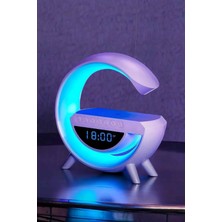 Trendexa Bluetooth Hoparlör 15W Kablosuz Hızlı Şarj LED Gece Lambası