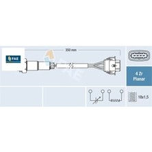 Oksijen Sensörü Ön  Astra G-H Corsa C-D Combo C-D Meriva A-Vectra C-Zafıra 1.0-1.2-1.4 Xep-Xel 2 .0 Fae 9193654/ 93177451/ 9129954/ 855351