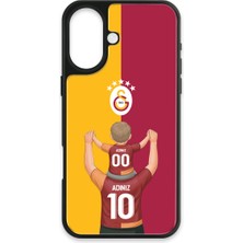 Galatasaray Kişiye Özel Baba Oğul iPhone 16 Kılıf (Cam) - Lisanslı Orijinal