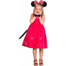 Trendexa Minnie Mouse Kostüm Seti Taç Kuyruk Papyon Gösteri Seti