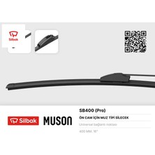 Silbak Silecek Süpürgesi 400MM Muz Tipi Üniversal Sılbak