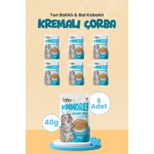 Reflex Plus Mmore Ton Balıklı ve Bal Kabaklı Kremalı Kedi Çorbası 40 Gr*6lı Set