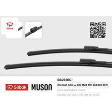 Silbak Ön Silecek Süpürgesi 650380MM Muz Tipi Partner Tepe - Berlıngo 08 Grande Punto -Lınea 08 50 Megane E Sılbak Unıversal