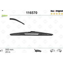 Silecek Swf 50CM X1 Arka C5 01/05 -Lgn Iı 01/01 Prımera 02 Valeo 6426GF