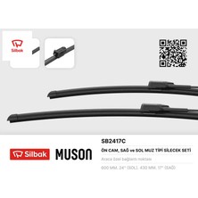 Silbak Ön Silecek Süpürgesi Muz Tipi 600 430MM Berlingo K9 -Fıat Doblo 510- 511 06-22 Sılbak Unıversal