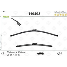 Silecek Süpürge Takımı Peugeot P508 Iı 09/18> Ds9 20> Swf Visioflex Flat Blade X2 650 430 mm Valeo 9823609180/ 9823609780