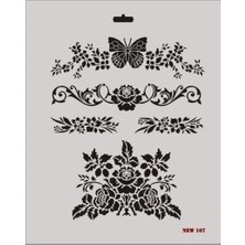 Trendexa Rich New Seri N-107 Stencil 35X25 cm
