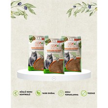 Hk Cat Litter | Zeytin Çekirdeğinden Üretilen Aktif Karbonlu %100 Doğal Kedi Kumu 7.5lx3