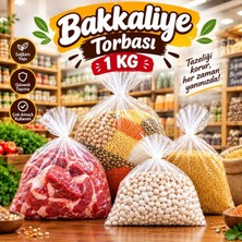 İsopack 20X30 cm 1 Lik 1 kg Kalın Et Poşeti Bakliyat Poşeti Şeffaf Şeker Bakkaliye Torbası