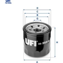Ufi Yağ Filtresi Opel Agıla B 1.0l 1.2l / Chevrolet Kalos. Aveo. Matız. Spark 1.0l 1.2l 03-> / Suzukı Sw Ufı 95599746/ 96565412/ 93193705/ 16510814