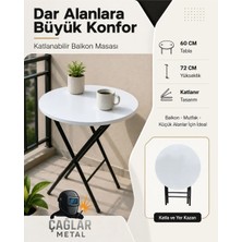 Katlanır Masa - Katlanır Sehpa- Bahçe Balkon Masası