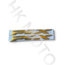 Honda Pcx Kabartmalı Logo Sticker (Gold)