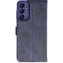 Trendexa Samsung Galaxy M15 Kılıf Trend S Plus Kapaklı Kılıf - Lacivert