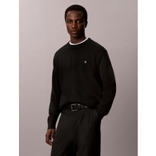 Calvin Klein Calvın Kleın Erkek Marka Logolu Günlük Kullanıma Uygun Siyah Kazak LV04RH325G Ub1