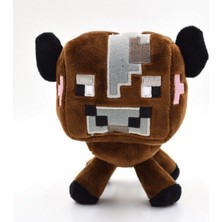 Schulzz Minecraft İnek Brown Cow Peluş Karakter 16 cm Silikon Malzeme ile Sevimli Oyuncak