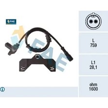Abs Devir Sensörü Ön Opel Vectra B 96>02 Fae 93169317/ 90540261/ 1612694/ 530411