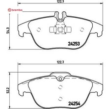 Fren Balatası Arka W204 S204 X204 C207 A207 Brembo A0004200205