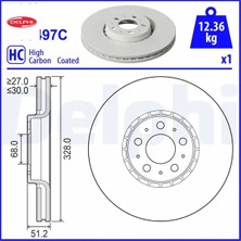 Delphi Fren Diski Ön Volvo XC90 02> Ölçüler: 328×30X27 Delphı 31262489/ 31400893
