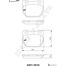 Balata Arka Defender 110-2.5 90 Tdi 90-95 Kale Balata SFP000160/ SFP000280/ STC1601