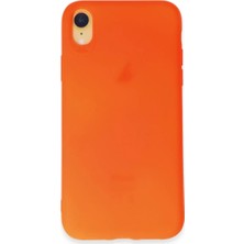 Trendexa iPhone Xr Kılıf First Silikon - Parlak Turuncu