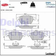 Delphi Ön Balata Fişli Caddy Iıı 04 Golf Iv V Vı 97 Jetta Passat 05 Polo 09 Octavıa 04 Delphı 1K0698151/ 1K0698151E/ WVA23587