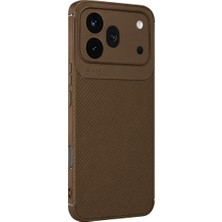 Huawei Honor 600 Pro Uyumlu Auto Focus Karbon Kapak - Kahverengi