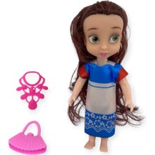 Birlik Aksesuarlı Mini Prenses Oyuncak Bebek - Pembe Çanta ve Kolyeli Set