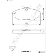 Ön Balata Trafıc Iı 01 Vivaro 01 Kale Balata 7701054771/ 4106000QAE/ 4414519