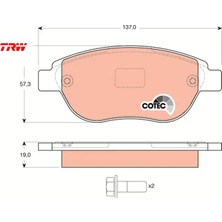 Ön Fren Balatası Peugeot P207 06> P307 00> Partner 03> Cıtroen Berlıngo 00> C3 02> C4 04> Xsara 00> Trw 1647873980/ 4252.53/ 1611140980