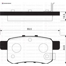 SANGSIN Arka Fren Balata Accord 2.0l R20A3 Cu1 08- Sangsın 43022TL1G00/ 43022TL1G01/ 43022TA0A00