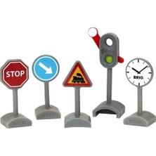 Brio Trafik İşaretleri Kiti 5 Parça Yaratıcı Bloklar Eğlenceli Oyun Seti