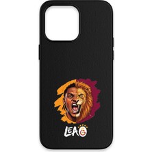 Galatasaray Rafael Leão Aslan iPhone 14 Pro Max Kılıf (Deri, Magsafe) - Lisanslı Orijinal