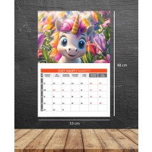 Genel Tedarik 2027 Çocuk Odası Duvar Takvimi 33X48 cm - Spiral ve Askılı 12 Sayfa