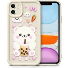 Nezih Case Iphone 11 ile Uyumlu Kamera Korumalı Sevimli Desenli Silikon Kılıf