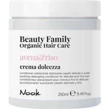Nook Beauty Family Ince Telli Saçlar Için Yulaf Pirinç Özlü Yumuşatıcı Nemlendirici Saç Kremi 250ML