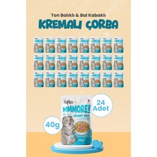 Reflex Plus Mmore Ton Balıklı ve Bal Kabaklı Kremalı Kedi Çorbası 40 GR*24LÜ Set