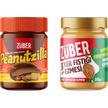 Züber Peanutzilla Kakaolu Yer Fıstığı Kreması ve %100 Yer Fıstığı Ezmesi 630 gr Katkısız Lezzet