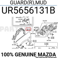 TŞT Mazda BT50 (2006 Yılında Çıkan Kasa) Çamurluk Davlumbazı Ön Sağ (Oem NO:UR56-56-131B) (Adet)