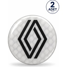 Ventoze 54MM mm 1. Sınıf Reçine Damla Sticker | Otomobil Motosiklet Arma 2 Adet Beyaz