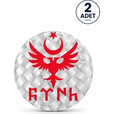 Ventoze 60 mm 1. Sınıf Reçine Damla Sticker | Otomobil Motosiklet Arma 2 Adet Beyaz