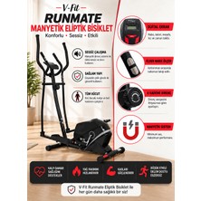 Voit V-Fit By Runmate Selesiz Manyetik Eliptik Bisiklet | Sessiz Çalışan, Elden Nabız Ölçerli