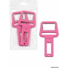Ventoze 2 Adet Pembe Kemer Tokası Tasasrımlı Açacak Universal Her Araca Uyumlu Takım  04 Dokuz Parçalı Set
